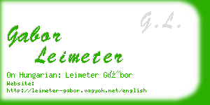 gabor leimeter business card